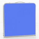 Ac - deco - table pliante en aluminium - 60 x 60 cm - bleu - livraison gratuite