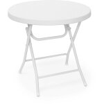 Relaxdays - table pliante de jardin bastian, pour le camping, pratique, h x l x p : 74 x 80 x 80 cm, ...