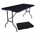 Rekkem - tables pliantes noires 180cm - lot de 10 Rekkem - tables pliantes noires 180cm - lot de 10