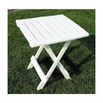 Table pliante en plastique adige 45 x 43 cm - blanc - table d'appoint de jardin pliante