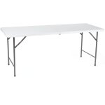 Table pliante, table valise, table pliable, rsistante aux intempries, avec poigne, idale pour pique ...