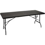 Table pliante, table valise, table pliable, rsistante aux intempries, avec poigne, idale pour pique ...