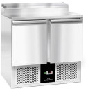 Table de pr�paration r�frig�r�e compacte 2 portes (5 x 1 / 6) premium - goldinox