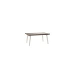 Table  rallonges harmony blanc - cappuccino 160x100 cm