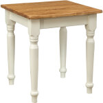 Biscottini - table  rallonge style champtre en bois massif de tilleul avec structure antique blanche ...