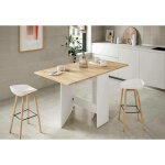 Table � rallonge toledo, table � manger pliante avec plateau rabattable, table auxiliaire pliable, cm ...