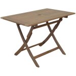 Proloisirs - table rectangulaire en acacia 110 x 70 cm sophie