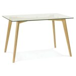 Paris prix - table de repas 'kastra' 120cm transparent