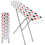 Table � repasser 104 x 30 cm, planche pliable avec housse en coton amovible, support pour fer, pieds ...