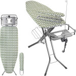 Table � repasser pour centrale vapeur, planche � repasser avec prise de courant et hauteur r�glable pour ...