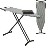 Table  repasser, planche rglable en hauteur, pliable, plateau de repassage 110 x 33 cm, grise - relaxdays ...
