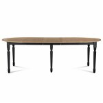 Hellin - table ronde 6 pieds tournés d115 + 3 rallonges bois - victoria Hellin - table ronde 6 pieds tournés d115 + 3 rallonges bois - victoria