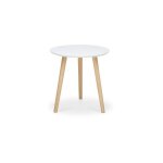 Argonauta - table ronde blanche 3 pieds en bois de pin diam. 48xh. 45 cm