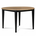 Table ronde extensible bois d105 avec 1 allonge et pieds fuseau - victoria Table ronde extensible bois d105 avec 1 allonge et pieds fuseau - victoria