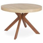 Table ronde extensible zefane 160 - 260cm naturel Table ronde extensible zefane 160 - 260cm naturel