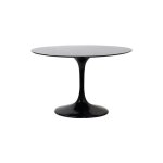 Privatefloor - table ronde tulipan fibre de verre - 120 cm noir - plastique, fibre de verre, mtal - ...
