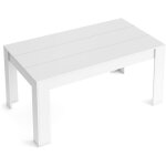 Skraut home - table de salle  manger de 140cm extensible 200cm, couleur blanc mat, 90. 4x140. 4 / 200. ...