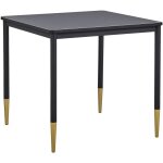 Beliani - table de salle à manger 80 x 80 carrée noire et dorée au design moderne et glamour parfaite ... Beliani - table de salle à manger 80 x 80 carrée noire et dorée au design moderne et glamour parfaite ...