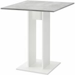 Helloshop26 - table salle à manger cuisine salon carrée 65 cm gris blanc Helloshop26 - table salle à manger cuisine salon carrée 65 cm gris blanc
