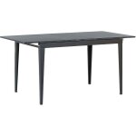 Table de salle  manger extensible noire avec pitement mtallique 120 / 160 x 80 cm 6 personnes pour ...