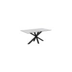 Hellin - table à manger 160x90x75, 5 cm plateau en céramique blanche - buggio Hellin - table à manger 160x90x75, 5 cm plateau en céramique blanche - buggio