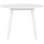 Beliani - table de salle  manger ronde 100 cm au design rtro scandinave parfaite pour petite cuisine ...
