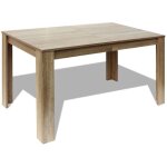 Table de salle � manger table de salon, table de cuisine 140 x 80 x 75 cm ch�ne vidaxl