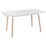 Table de salle � manger scandinave extensible au style minimaliste mirabel