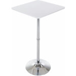 Clp - table de support carr�e moderne pour bar avec �tag�re en bois diff�rentes couleurs colore : blanc ...