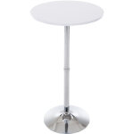 Table de support rond moderne pour bar avec �tag�re en bois diff�rentes couleurs colore : blanc