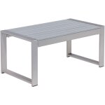 Beliani - table de terrasse ou de jardin en aluminium gris clair matériaux durables et design ultra moderne ... Beliani - table de terrasse ou de jardin en aluminium gris clair matériaux durables et design ultra moderne ...