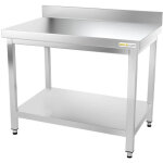 Table de travail en inox 1000 x 500 mm adoss�e premium - goldinox