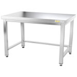 Table de travail en inox soubassement 1600 x 800 mm avec renfort premium - goldinox
