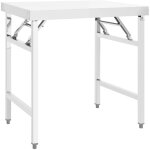 Torana - table de travail pliable de cuisine 85x60x80cm acier inoxydable