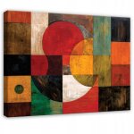 Tableau abstrait art deco g�om�trique pour chambre salon sur toile 40x30