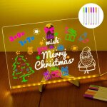 Tableau acrylique lumineuse led, message avec 7 couleurs stylo, support r�glable, tableau d'�criture ...