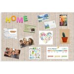 Tableau d'affichage en feutre ignifuge, 60 � 40 cm, 0, 9 cm d'�paisseur, autocollant, tableau d'affichage, ...