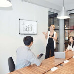 Tableau blanc magnetique avec plateau amovible 50 x 35 cm