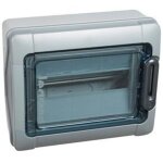 Tableau de distribution modulaire 1x12 apparent transparent ip65 ik09 plexo3 pv legrand 414033