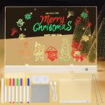 Tableau effaable  sec en acrylique, tableau lumineux message led 20 x 30 cm led message board 4 modes ...