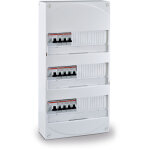 Tableau �lectrique �quip� et pr� - c�bl� 3 rang�es 39 modules blanc - abb