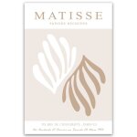 Tableau feuilles beige style minimaliste matisse