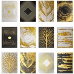 Tableau gold 12 pi�ces 70 x 70 cm