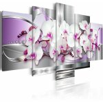 Paris prix - tableau imprim 'orchide & fantaisie' 50 x 100 cm