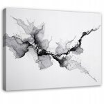 Tableau marbre abstrait aquarelle gris pour chambre salon sur toile 60x40