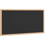 Tableau noir avec cadre en bois de pin massif noir 60 x 30 cm cfw677389