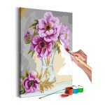 Paris prix - tableau � peindre soi - m�me 'fleurs dans un vase' 40x60cm