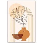 Tableau vase minimaliste terracotta