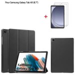 Tablette coque pour samsung galaxy tab a9 8. 7  noir housse pu cuir avec film de protection d'cran film ...