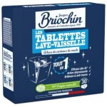 Tablettes pour lave - vaisselle - sans parfum - tout en 1 - naturel - 30 tablettes - briochin